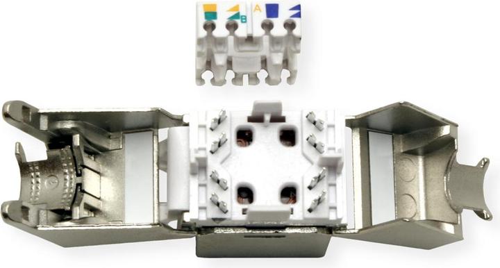 Actual product image Roline C6 Keystone STP180°,tool-less (S/STP, CAT6, 0.04 m)