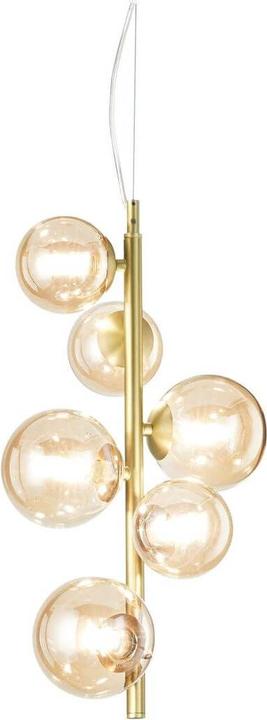 Produktbild Ideal lux PERLAGE G9 Pendelleuchte 6x ⌀260mm dimmbar Amber warmweiss 317793 (G9, 370 lm)