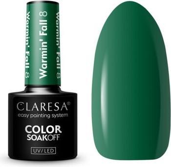 Claresa Warmin Fall UV Nagellack 5ml - Packung mit 8 Stück (Grün)