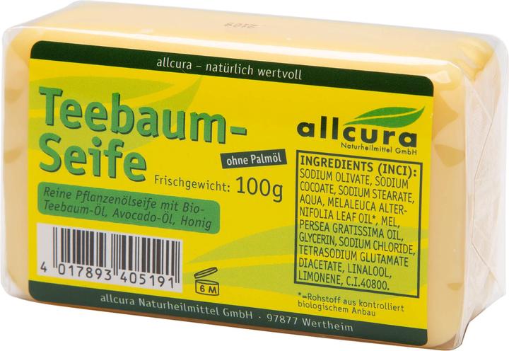 Actual product image Allcura Tea Tree Soap, 1 pc. bar of soap