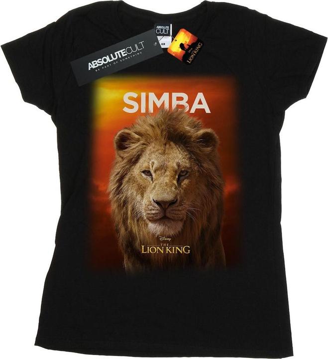 Actual product image Disney Womens/Ladies The Lion King Movie Adult Simba Poster Cotton T-Shirt (L)
