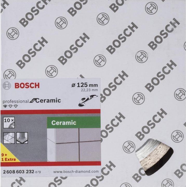 Produktbild Bosch Professional Zubehör Diamanttrennscheibe Standard for Ceramic, 125 x 22,23 x 1,6 x 7 mm, 10er-Pack