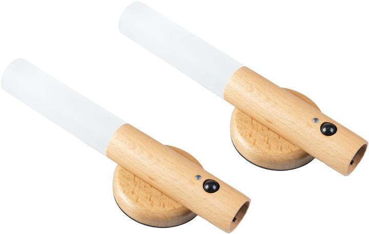 Actual product image FTM Wandleuchte mit Lichtsensor, Hellbraun, 2 Stk. (90 lm, IP20)