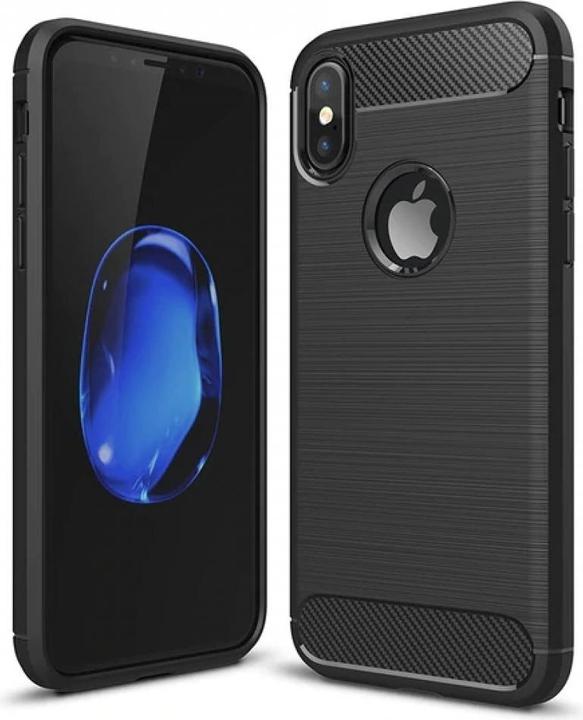 Produktbild Screenguard Apple iPhone XS Hülle Carbon Brushed Soft TPU (Apple iPhone XS)