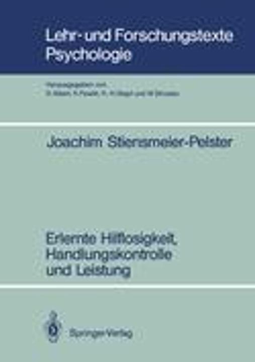 Label énergétique Erlernte Hilflosigkeit, Handlungskontrolle und Leistung (Allemand, Joachim Stiensmeier-Pelster, 1988)