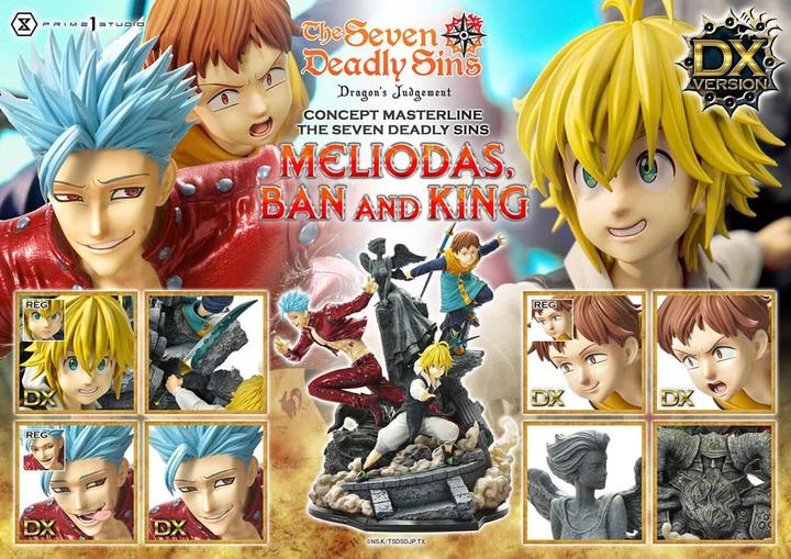 Produktbild Prime 1 Studio Seven Deadly Sins Concept Masterline Series Statue Meliodas, Ban and King Deluxe Version 55 cm