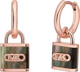 Produktbild Michael Kors Kors Lock Gold-Plated Hoop Earrings With Pearl