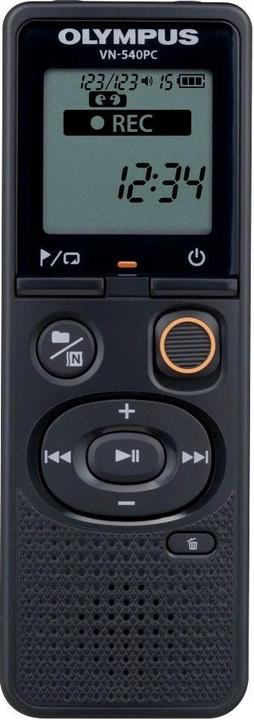 Actual product image Olympus Digital Voice Recorder (OM Branded) VN-540PC Segment display 1.39', WMA, Black