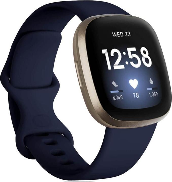 Image du produit Cover-Discount Fitbit Versa 4 / Sense 2 - Bracelet de remplacement en silicone bleu (Silicone)