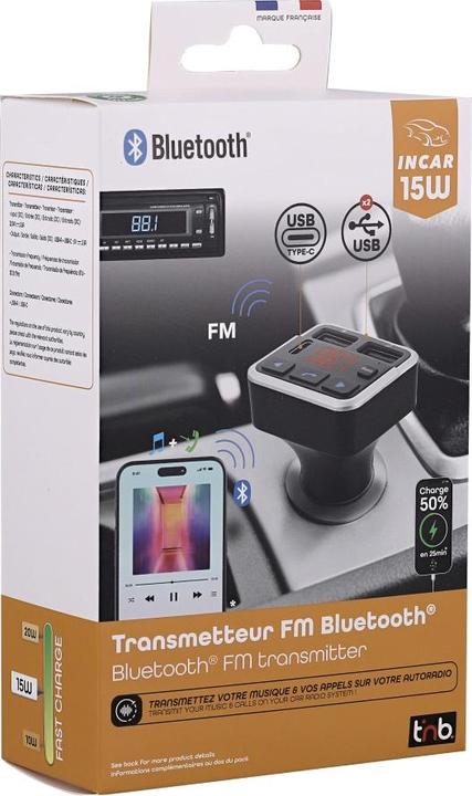 Image du produit T'nB TNB FMCT07V2 3 in 1 Bluetooth FM transmitter
