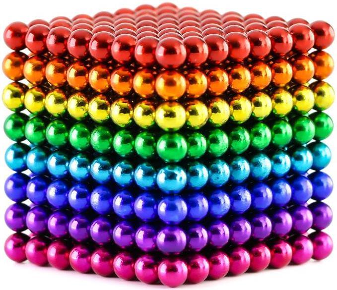 Actual product image Neoballs Sphere Magnets Rainbow- Tesseract Cassette