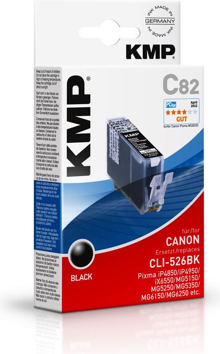 Immagine prodotto KMP C82 Cartuccia d'inchiostro compatibile con Canon CLI-526 BK (FC)
