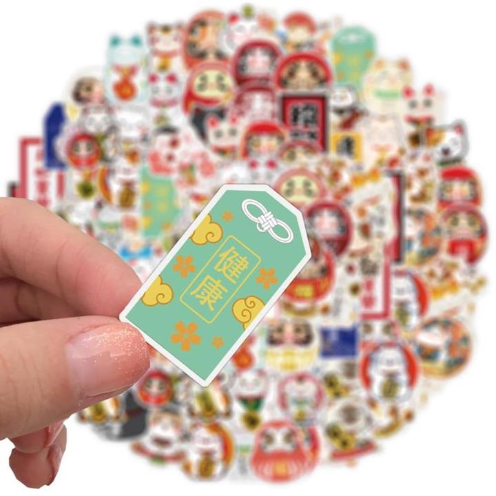 Image du produit JTI Autocollants - motifs de chats style kawaii - 50 pièces