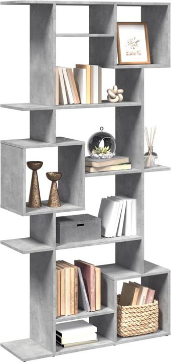 Actual product image VidaXL Bookcase Room divider Wall shelf Standing shelf Room divider Shelf Concrete grey (92 x 29 x 188 cm)