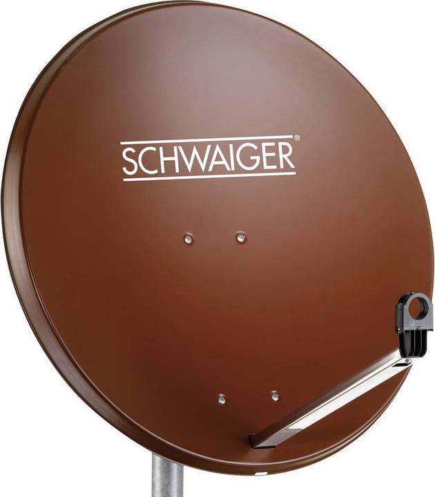 Produktbild Schwaiger SAT Anlage 80 cm 6 Teilnehmer Quattro-LNB (ohne Switch) Ziegel-Rot mit Multischalter 5/6 (Parabolantenne, DVB-S / -S2)
