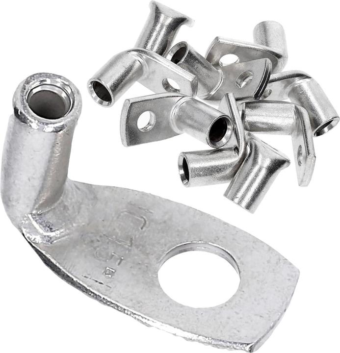 Actual product image Kalitec 10 pieces KA03-L4 Commercially available tubular cable lugs angled 1.0mm²-1.5mm² M4 I without