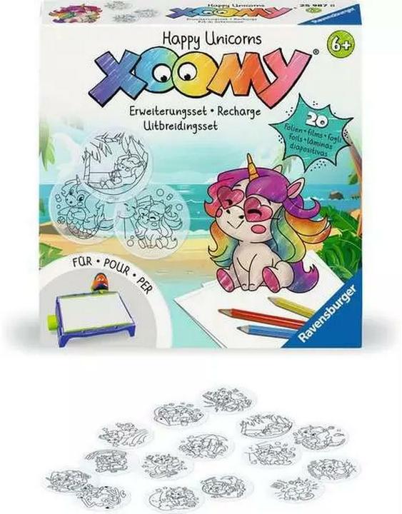 Productafbeelding Ravensburger Xoomy uitbreidingsset Happy Unicorns 25987 - Uitbreidingsset voor de Xoomy Midi of
