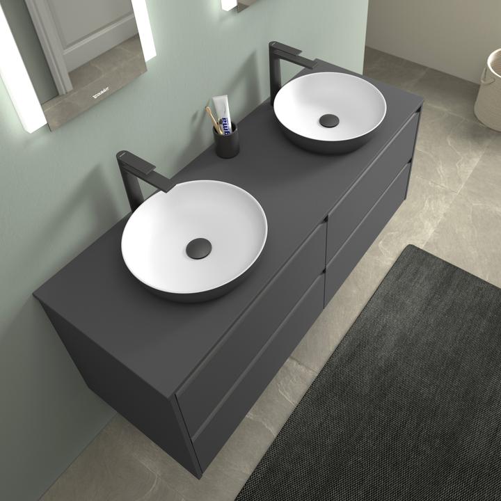 Produktbild Duravit Sivida Aufsatzwaschtisch, rund, 400x400mm, ohne Hahnloch, ohne Überlauf (400 mm, 400 mm)