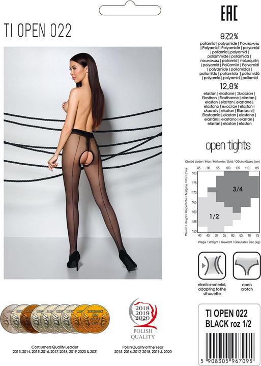 Actual product image Passion Pantyhose ouvert "Thiophene 022" (20DEN) (S/M)