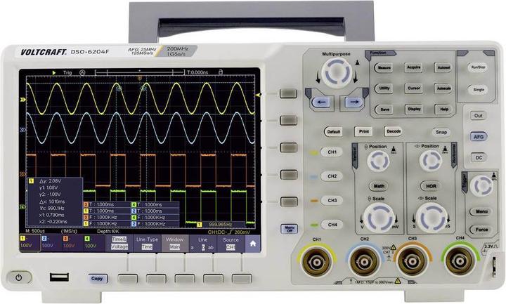 Actual product image Voltcraft Digital Oscilloscope DIGITAL OSCILLOSCOPE DSO 6204F (CAT II)