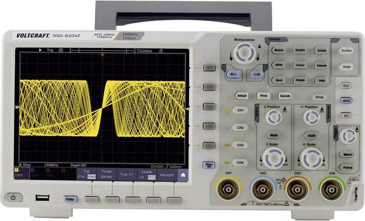 Actual product image Voltcraft Digital Oscilloscope DIGITAL OSCILLOSCOPE DSO 6204F (CAT II)