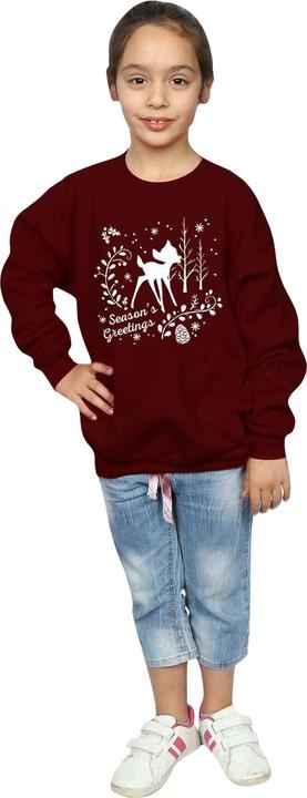Actual product image Disney Girls Bambi Christmas Greetings Sweatshirt (128)