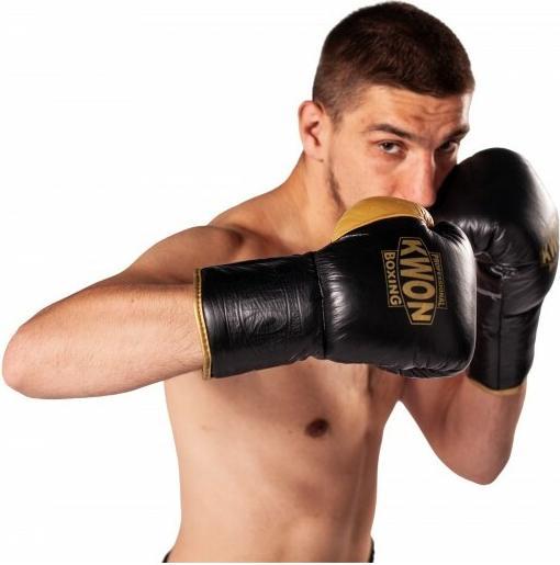 Produktbild Kwon Professional Boxing Boxhandschuhe aus Leder mit Schnürung (10 OZ, 10)