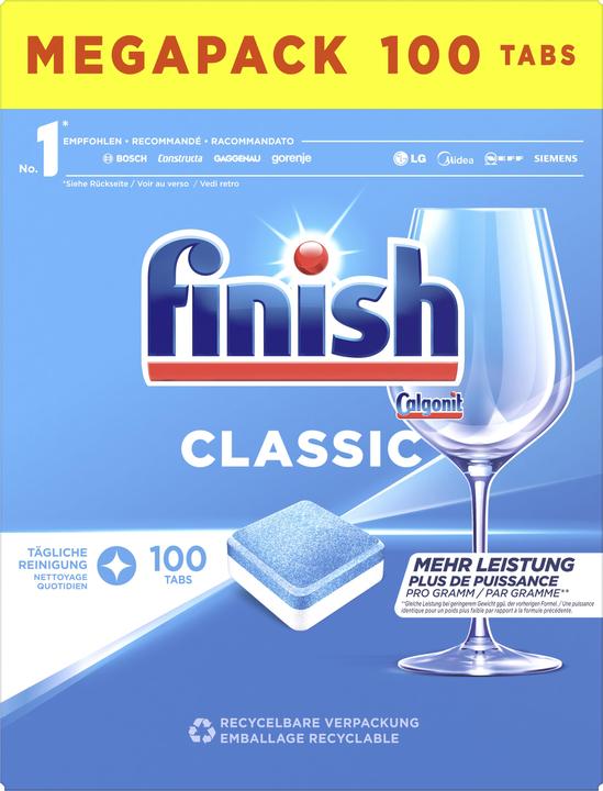 Immagine prodotto Finish Megapack classico (Compresse, 100 Cicli di lavaggio)