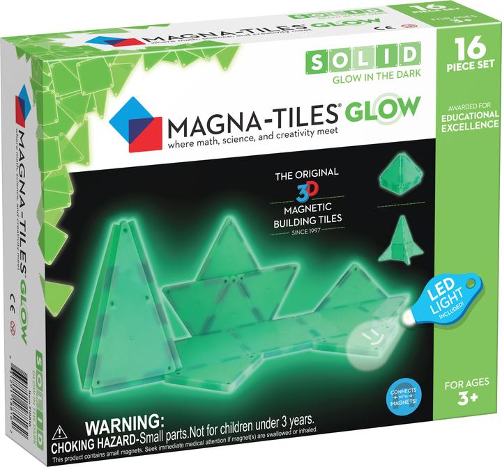Magna-Tiles Set Glow in the Dark (16 pièces)