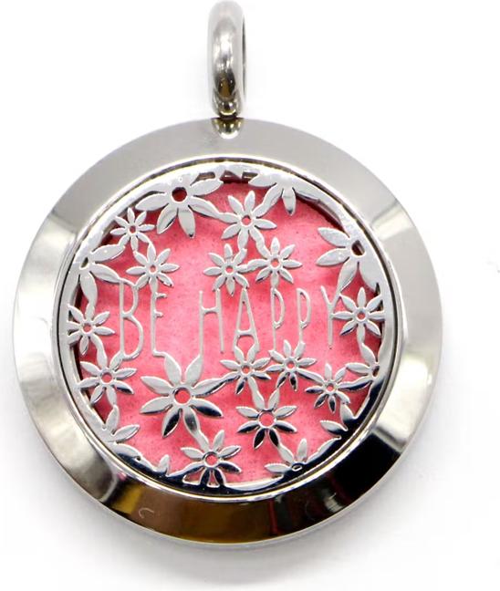 Image du produit Zen Arôme Bijoux parfumés Collier avec pendentif No.4 pour huile essentielle, parfum - acier inoxydable avec (Cuir, Acier inoxydable)