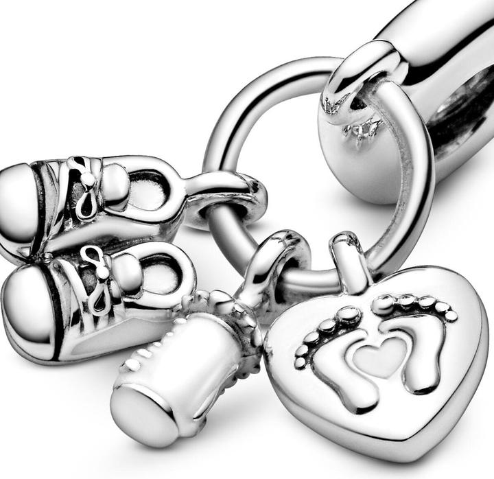 Image du produit Pandora Chaussures Bébé Bouteille et Coeur (Argent 925)