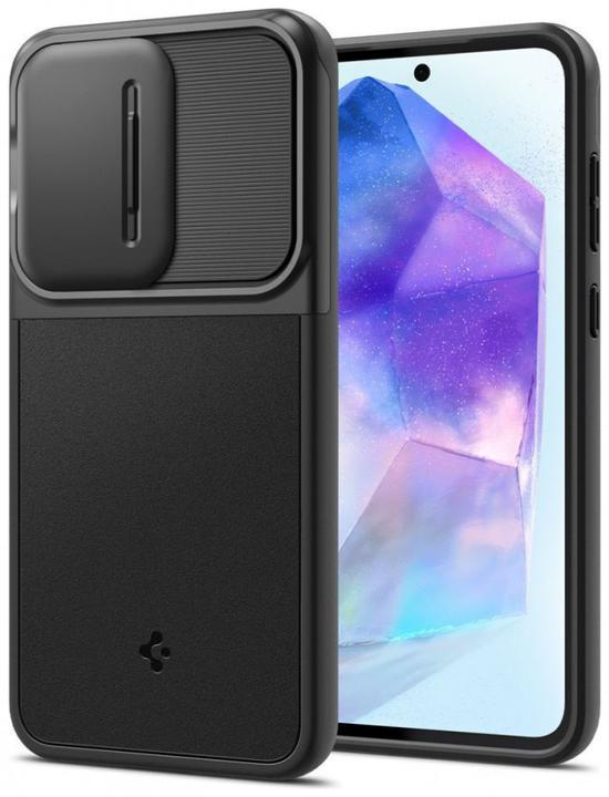Produktbild Spigen Optik Armor Hülle für Samsung Galaxy A55 5G - Schwarz (Samsung Galaxy A55)