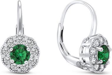 Produktbild Brilio Silver - Dazzling silver dangling earrings with zircons EA333WG