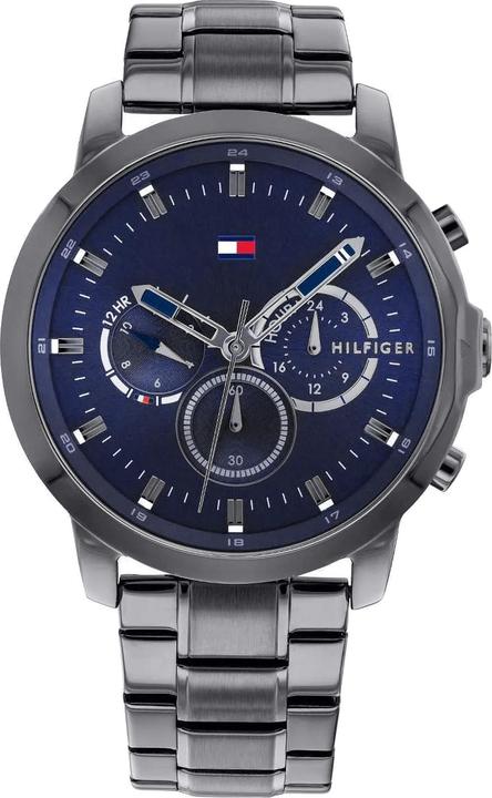 Actual product image Tommy Hilfiger Hilfiger - 1791796 Horloge - Mannen - Grijs- RVS - Ø 46 mm (46 mm)