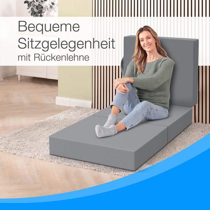 Produktbild Bestschlaf Klappmatratze, 3-teilige Faltmatratze, Reisebett, Gästematratze (75 x 195 cm, Schaumstoffkern)