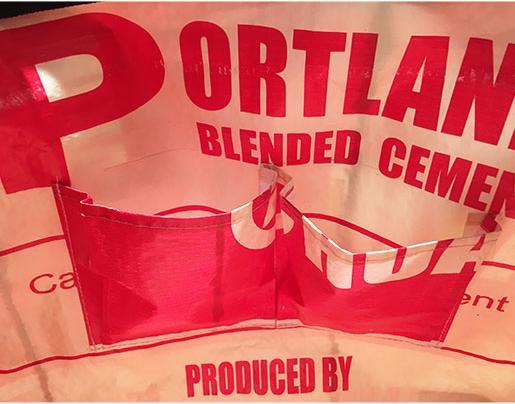 Actual product image Bekos Upcycling - Large Shopper made from recycled fish food bags light blue