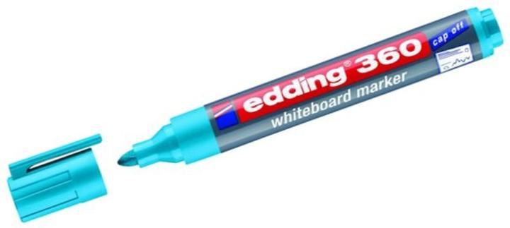 Immagine prodotto Edding Pennarello per lavagna bianca 360 ricaricabile 1,5-3mm azzurro (Blu chiaro, 3 mm, 1 x)