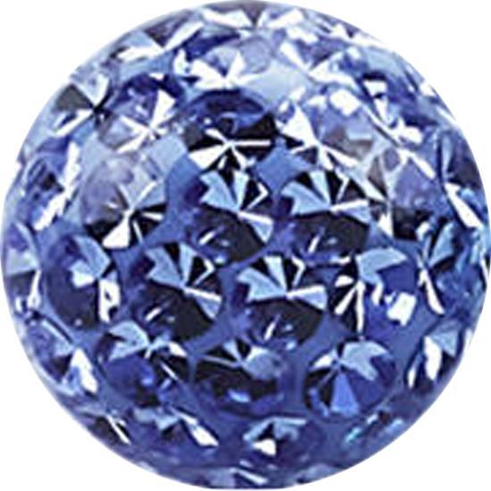 Produktbild Star Piercing Micro Kristall Kugel hellblau Epoxy Schutzschicht (ohne Messing, Chirurgenstahl 316L)