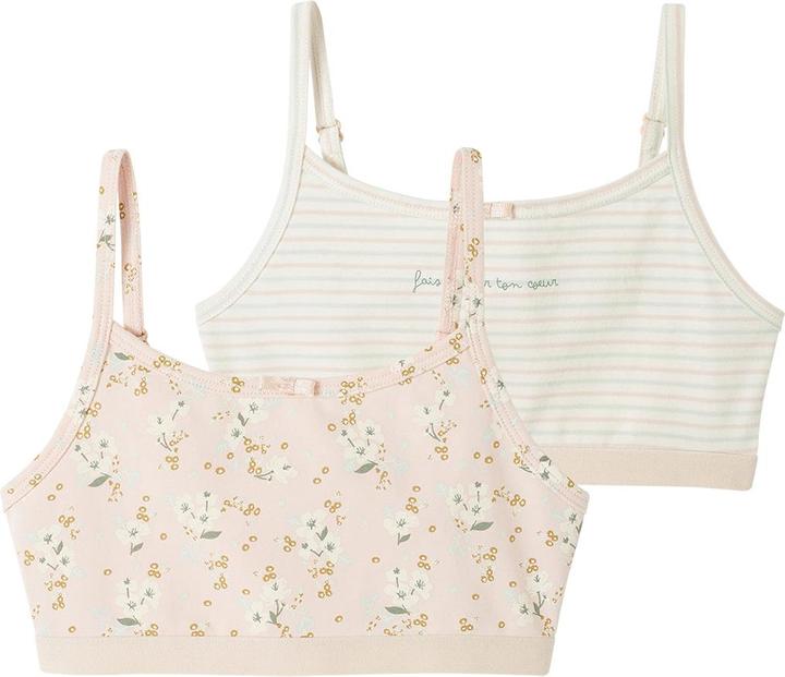 Produktbild Vertbaudet 2er-Pack Mädchen Bustiers, Blumen Oeko-Tex (2er Pack)