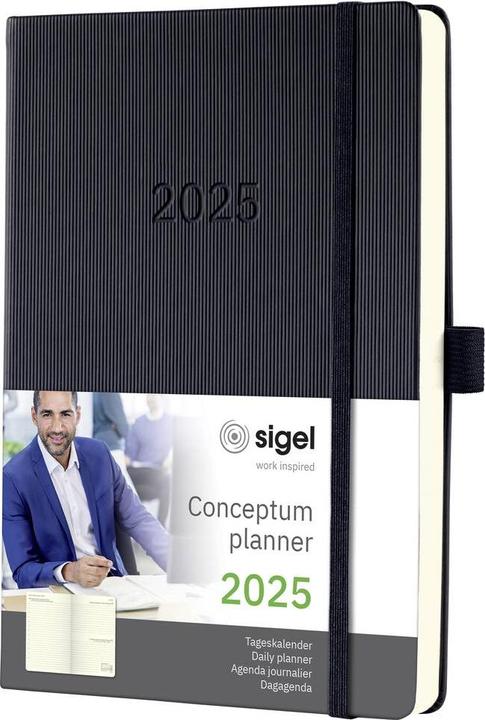 Produktbild Sigel Tageskalender 2025 C2510 1T/1S schwarz 21.3x14.8cm (Deutsch)