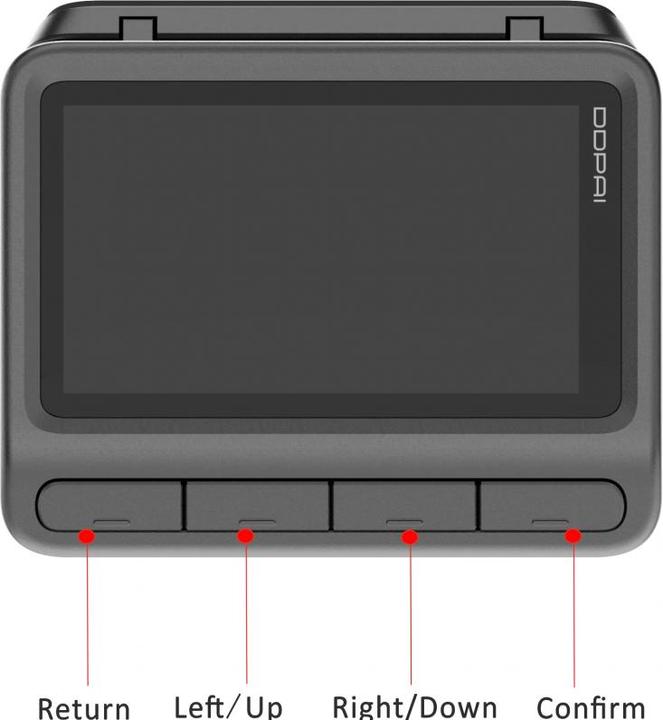 Produktbild DDpai Dash + Rear Camera Z60 (Eingebautes Display, Nachtsicht, WLAN, 4K)