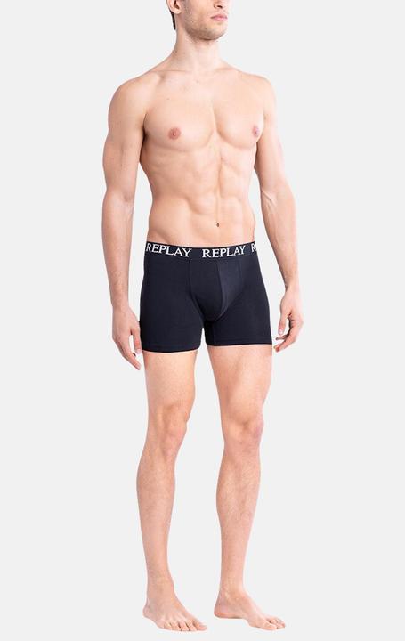 Actual product image Replay Trunk BOXER Style 01/C Basic Cuff Logo im 3er Pack (XXL, pack of 3)