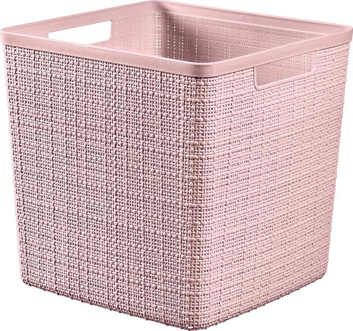 Image du produit Curver Panier de rangement en cube de jute 17L Rose Dawn (1 x, 27 x 27 x 28 cm)