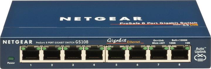 Actual product image Netgear Gs108 (8 ports)
