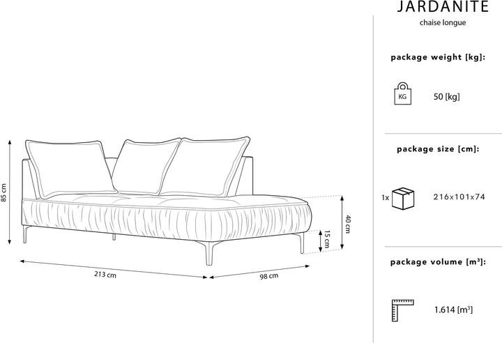 Image du produit Micadoni Jardanite (Chaise longue, 2 places)