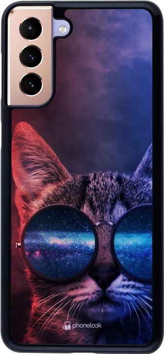 Produktbild PhoneLook Hülle Red Blue Cat Glasses (Samsung Galaxy S21+ 5G)