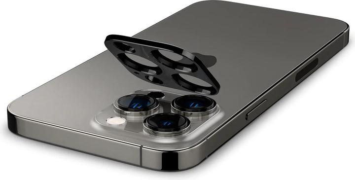 Actual product image Spigen Optik.Tr Camera iPhone 14 Pro/14 Pro Max Lens 2szt./2pcs czarny/black AGL05273 (2 Piece, Apple iPhone 11 Pro)