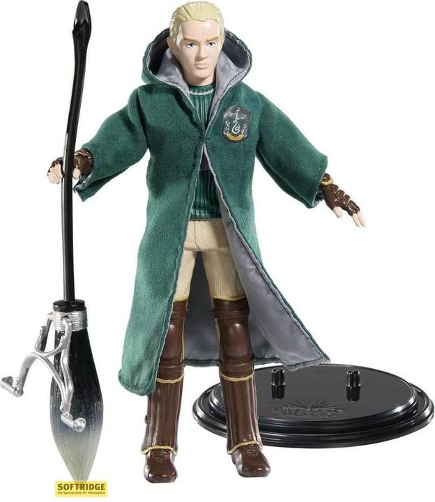 Actual product image Noble Collection Harry Potter figurine flexible Bendyfigs Draco Malfoy Quidditch 19 cm
