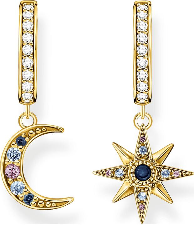 Thomas Sabo Creolen Royalty Stern & Mond Gold (925er Silber)