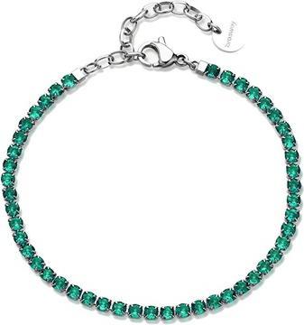 Immagine prodotto Brosway Bracciale Tennis in acciaio con zirconi verdi Desideri Bei101 (Acciaio)